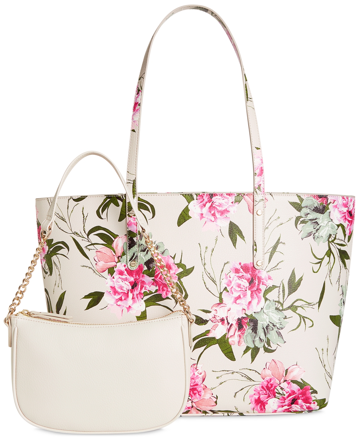 Inc International Concepts Zoiey 2-1 Tote, Created For Macy's In Mia Blooms,bone