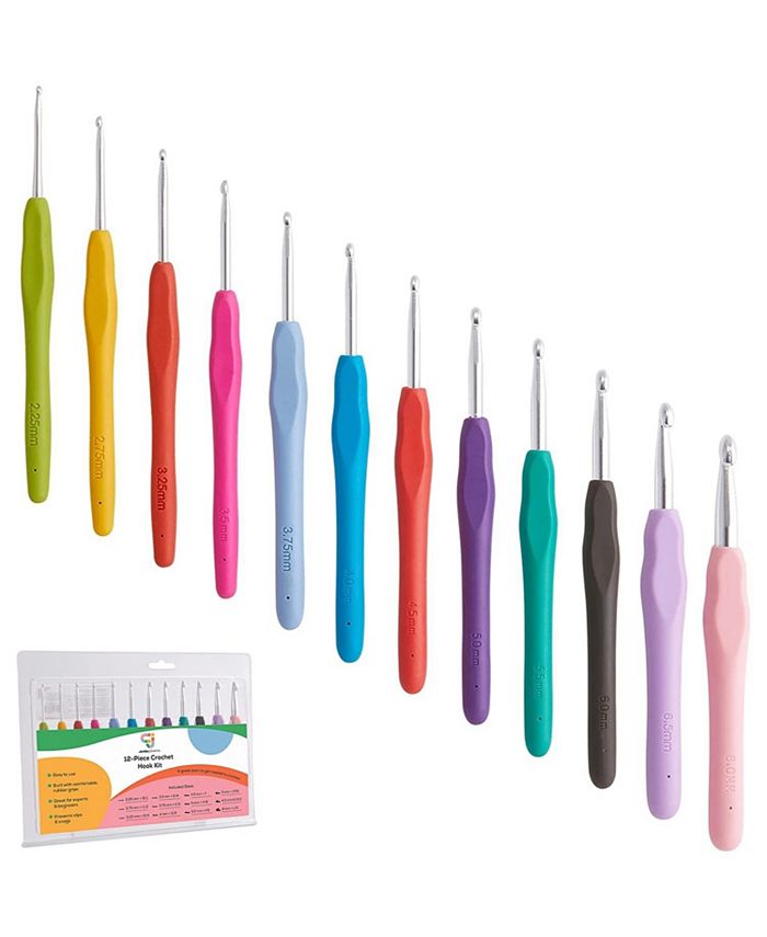 Boye Set of 12 Ergo Crochet Hook Set New In Package Great Colors