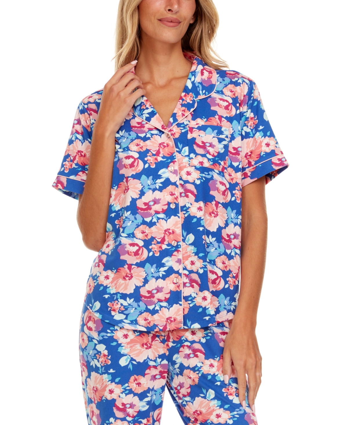 Flora by Flora Nikrooz Women's 2-Pc. Gabriella Printed Pajamas Set