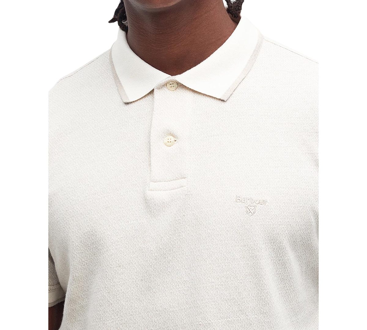 Shop Barbour Men's Powburn Jacquard Short Sleeve Polo Shirt In Navy