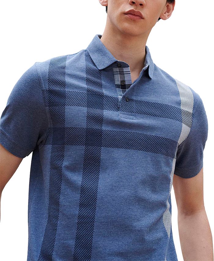 Balfour Blue Tartan Polo Shirt Half of Me - Cross Style main image 1