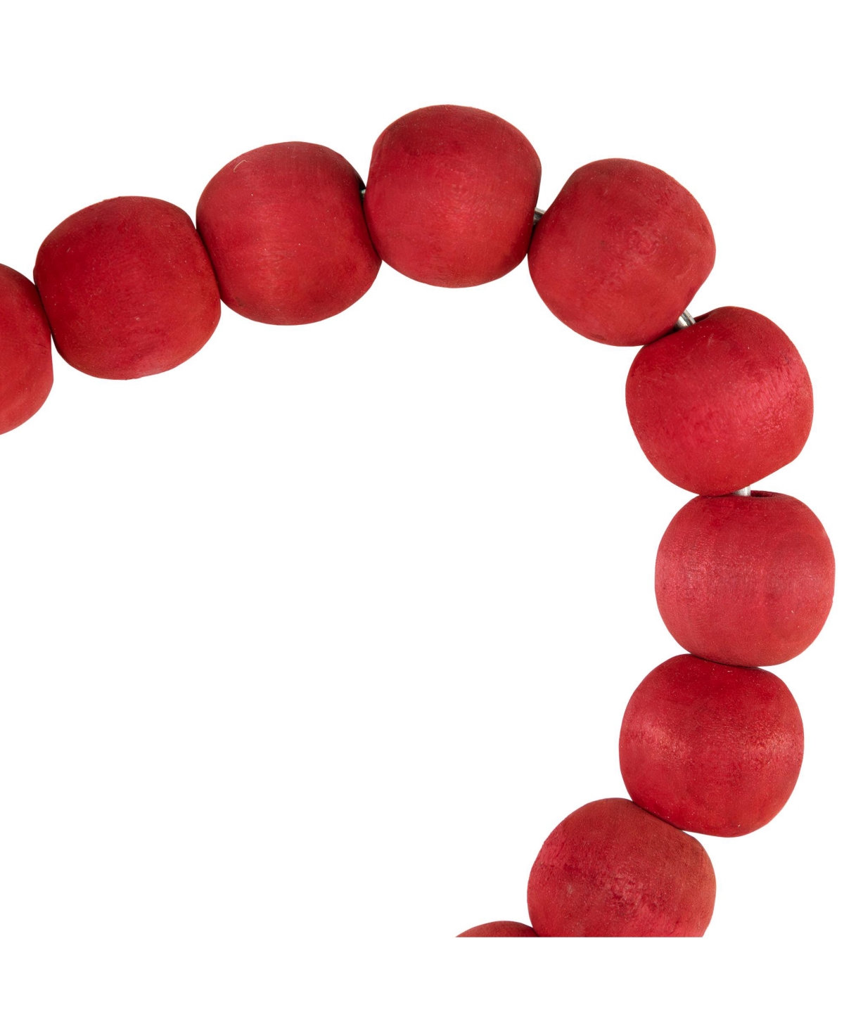 Shop Northlight Wooden Beads With Rose Valentine's Day Heart Wreath, 10.25" In Red