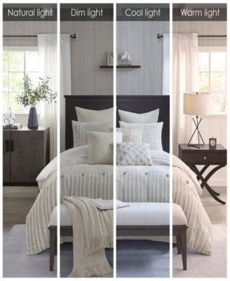 Essence Oversized Cotton Clipped Jacquard 8-Pc. Comforter Set, Queen