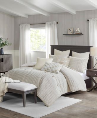 Essence Oversized Cotton Clipped Jacquard 9-Pc. Comforter Set, King