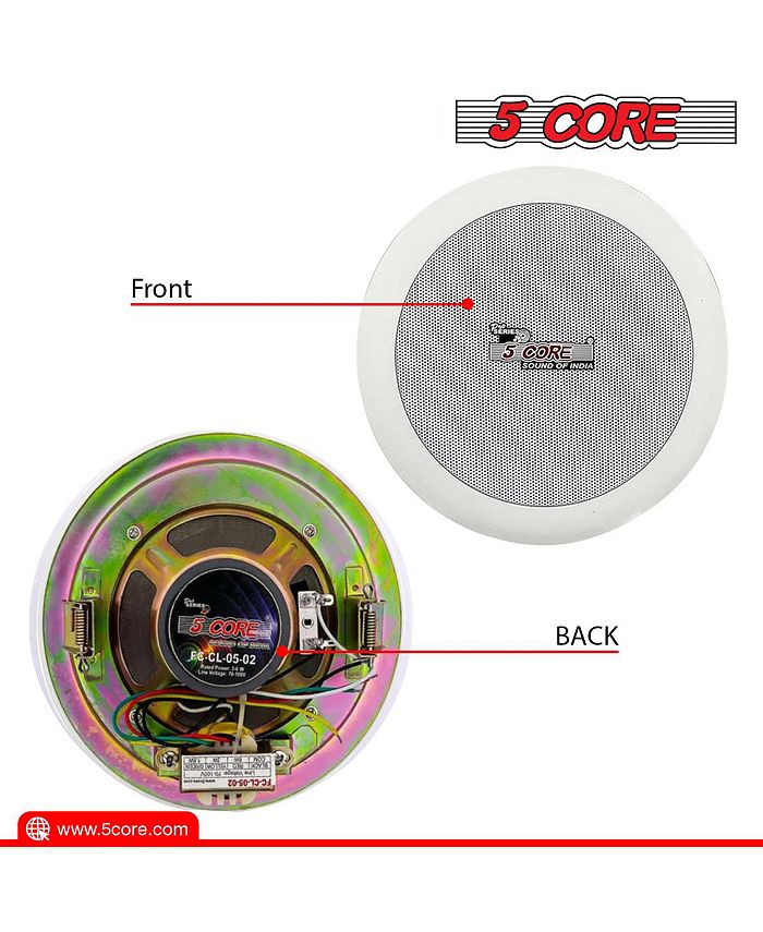 5 Core 5 Inch Ceiling Speaker System White in Wall Speakers 6W Rated