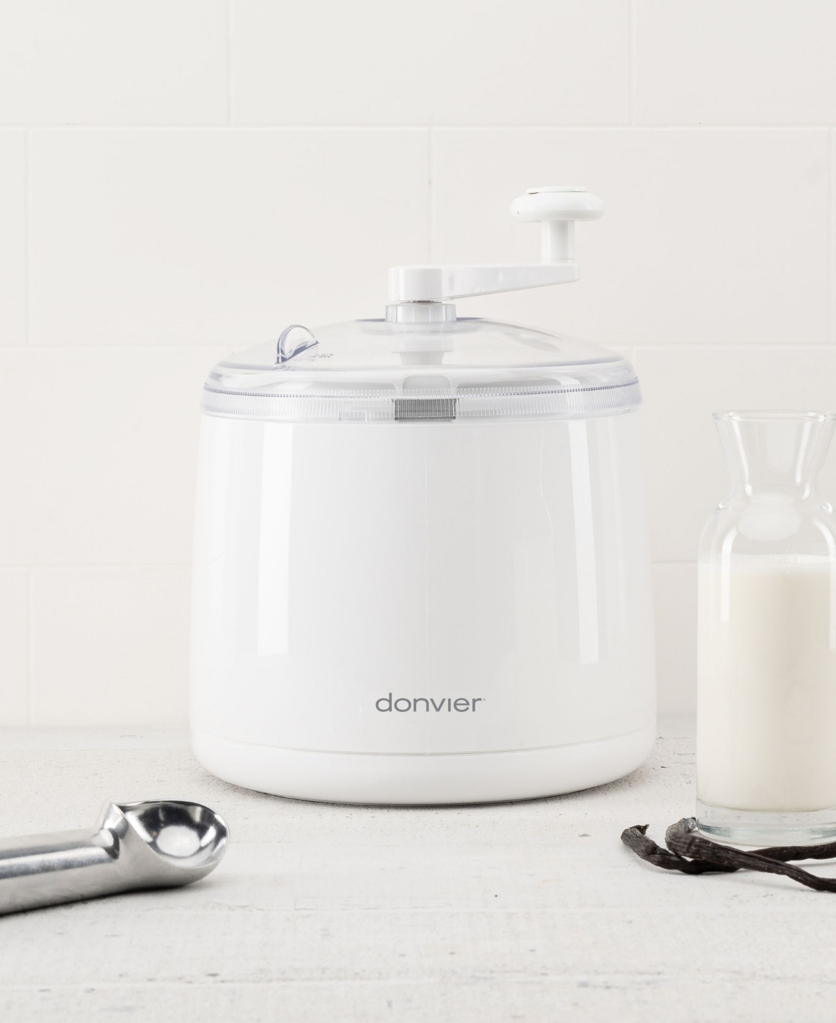 Cuisipro Donvier 1 Quart Ice Cream Maker In White