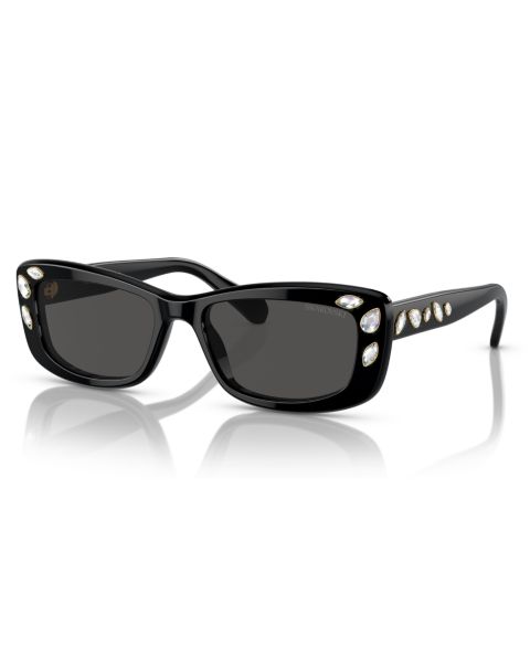 Женские солнцезащитные очки Swarovski Sunglasses, SK6008, цвет: Чёрный