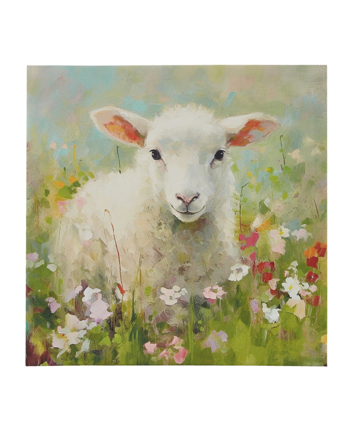 Madison Park Sunshine Animals Lamb Canvas Wall Art In Animal Print
