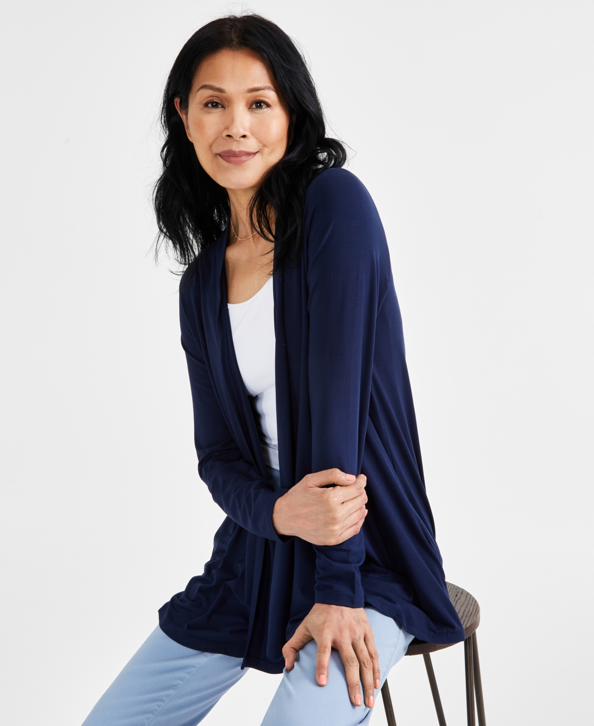 Style & Co Women's Open-Front Knit Cardigan, Created for Macy's