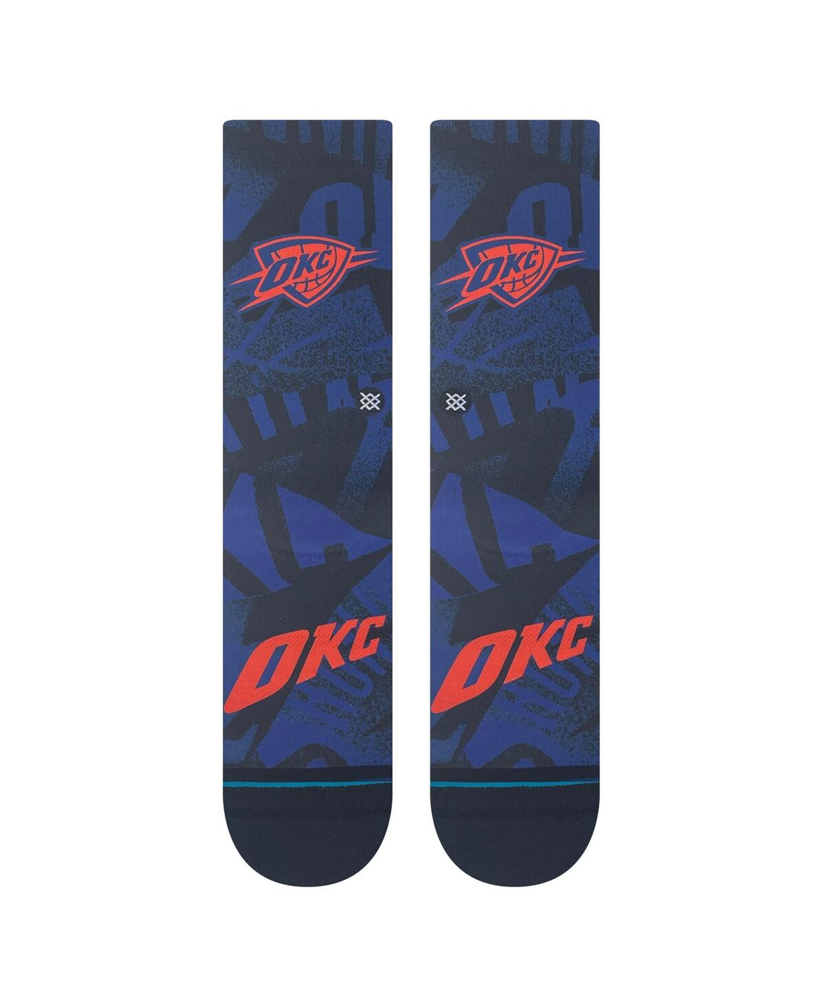 Shop Stance Men's And Women's  Oklahoma City Thunder 2023/24 City Edition Crew Socks In Blue