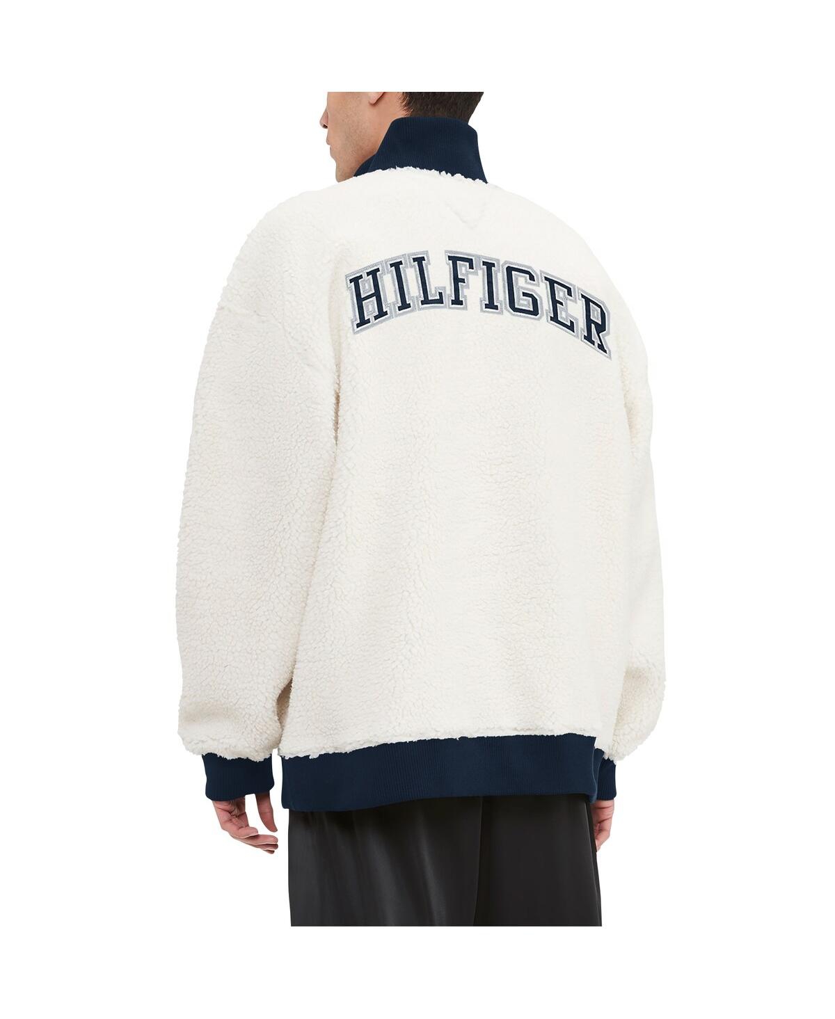 Shop Tommy Hilfiger Men's  White Dallas Cowboys Jordan Sherpa Quarter-zip Jacket