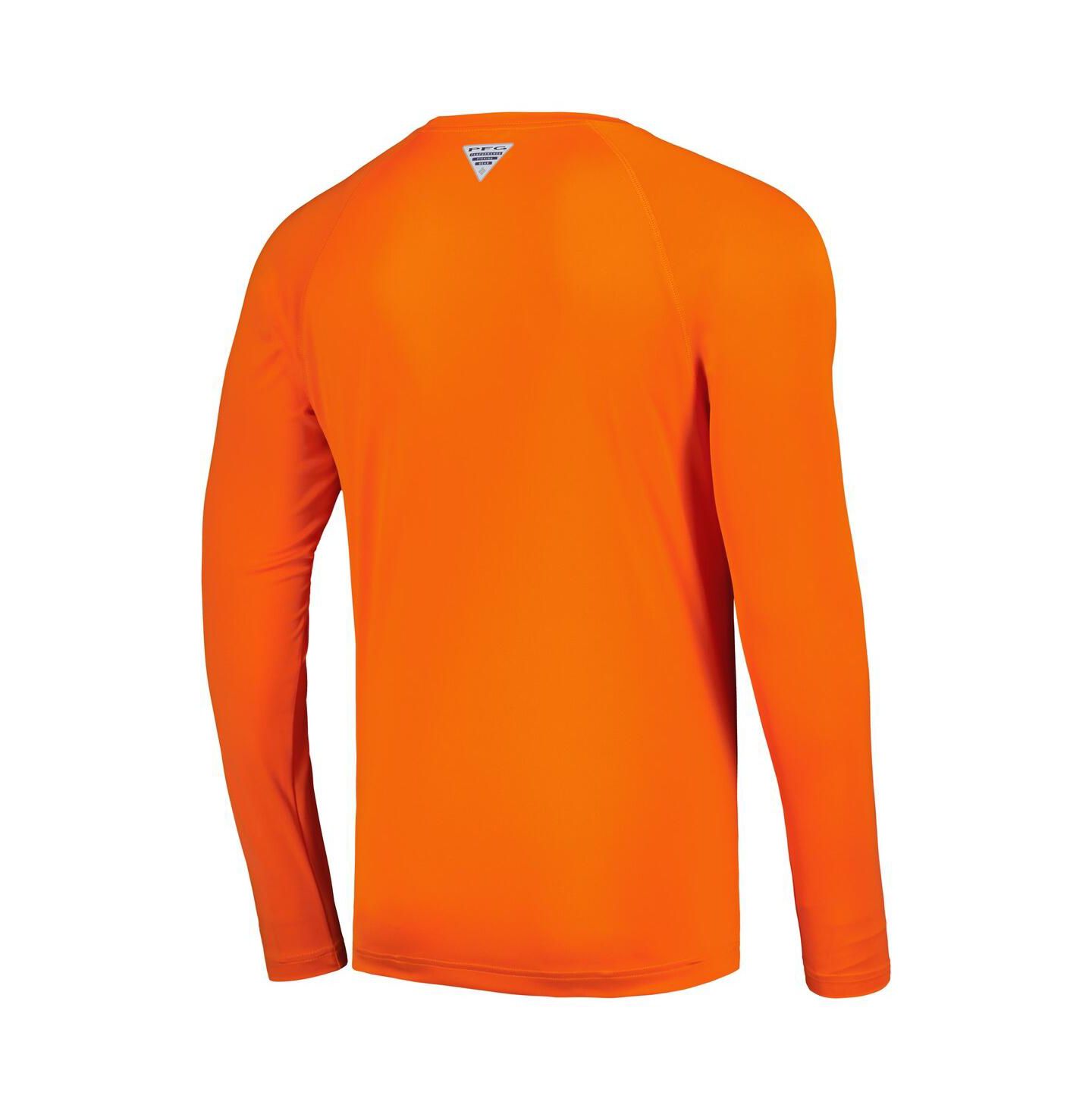 Мужская футболка Columbia Orange Florida Gators Terminal Tackle Omni-Shade Raglan Long Sleeve — фото 2