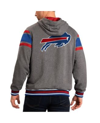 Men's Royal, Gray Buffalo Bills Extreme Full Back Reversible Hoodie Full-Zip Jacket