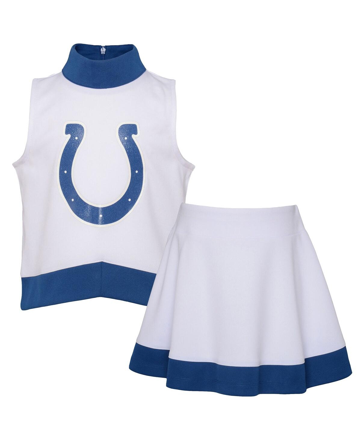 Shop Outerstuff Big Girls White Indianapolis Colts Junior Camp Cheer Dress