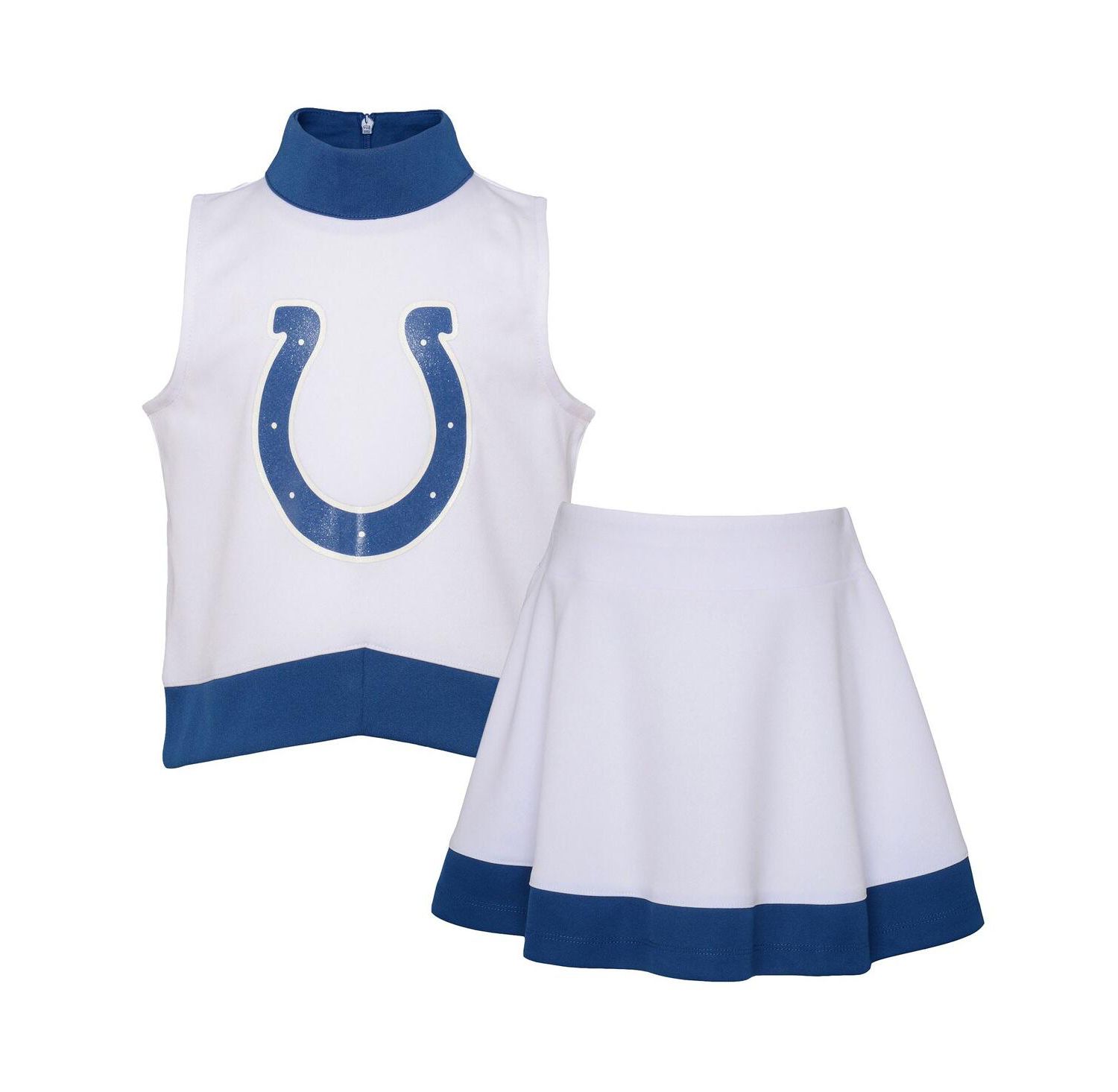 Big Girls White Indianapolis Colts Junior Camp Cheer Dress