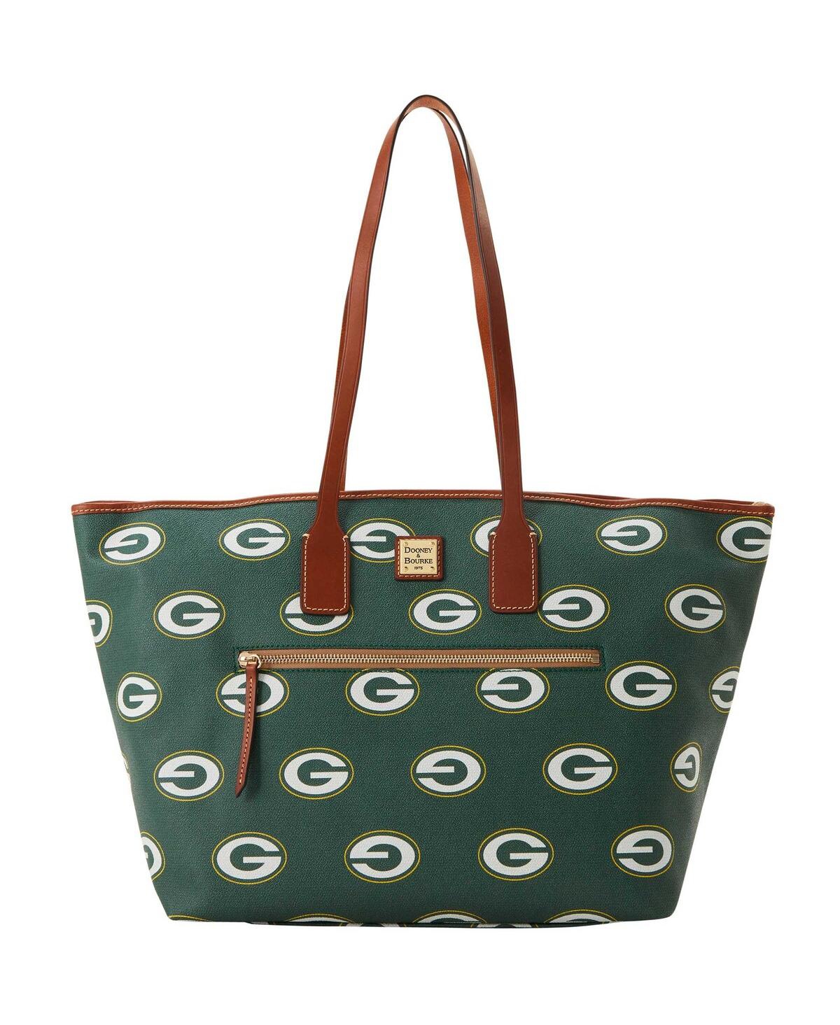 Dooney & Bourke Women's  Green Bay Packers Sporty Monogram Large Zip Tote Bag