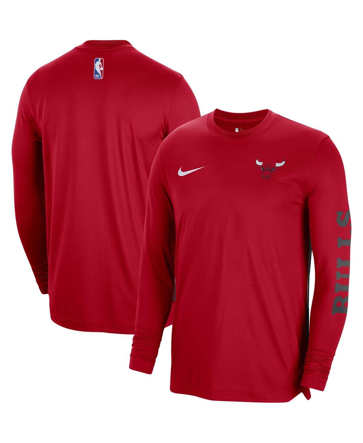 Men's and Women's Nike Red Chicago Bulls 2023/24Â Authentic Pregame Long Sleeve Shooting Shirt - Red