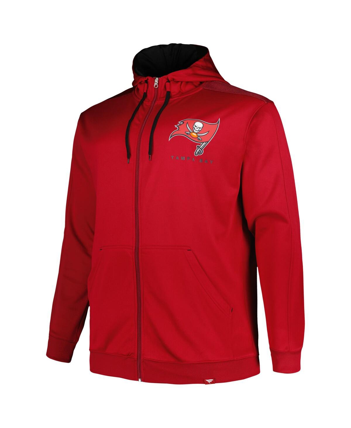 Men's ProfileTampa Bay Buccaneers Big and Tall Defender Full-Zip Hoodie - Red