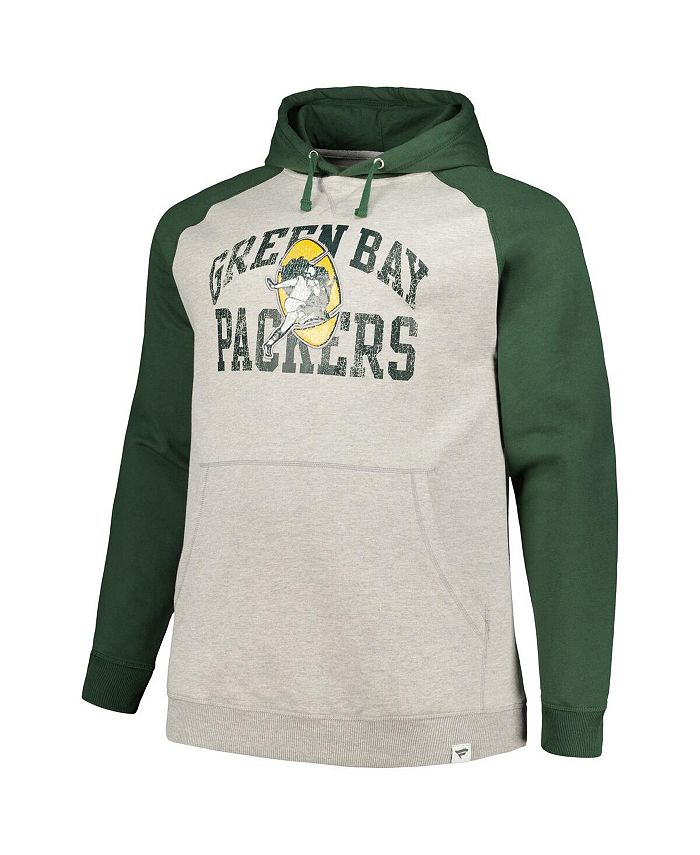 Profile Men's Heather Gray, Green Distressed Green Bay Packers Big and ...