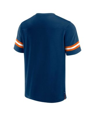 Men's Navy Chicago Bears Jersey Tackle V-Neck T-shirt