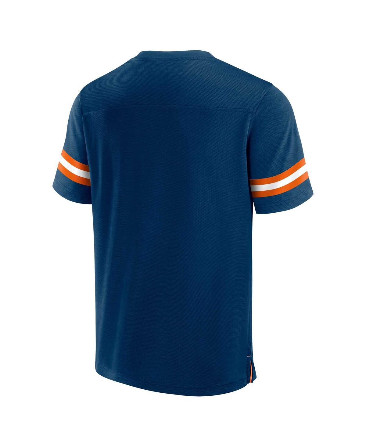 Men's FanaticsChicago Bears Jersey Tackle V-Neck T-shirt - Navy