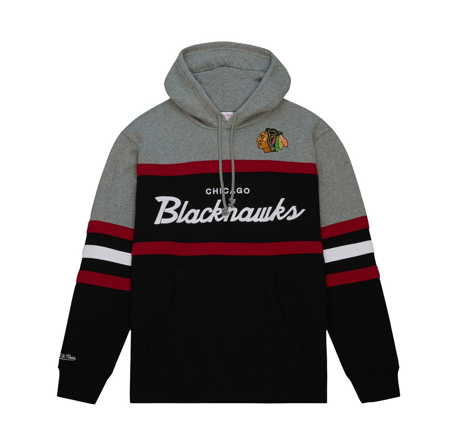 Men's Black, Gray Chicago Blackhawks Head Coach Pullover Hoodie