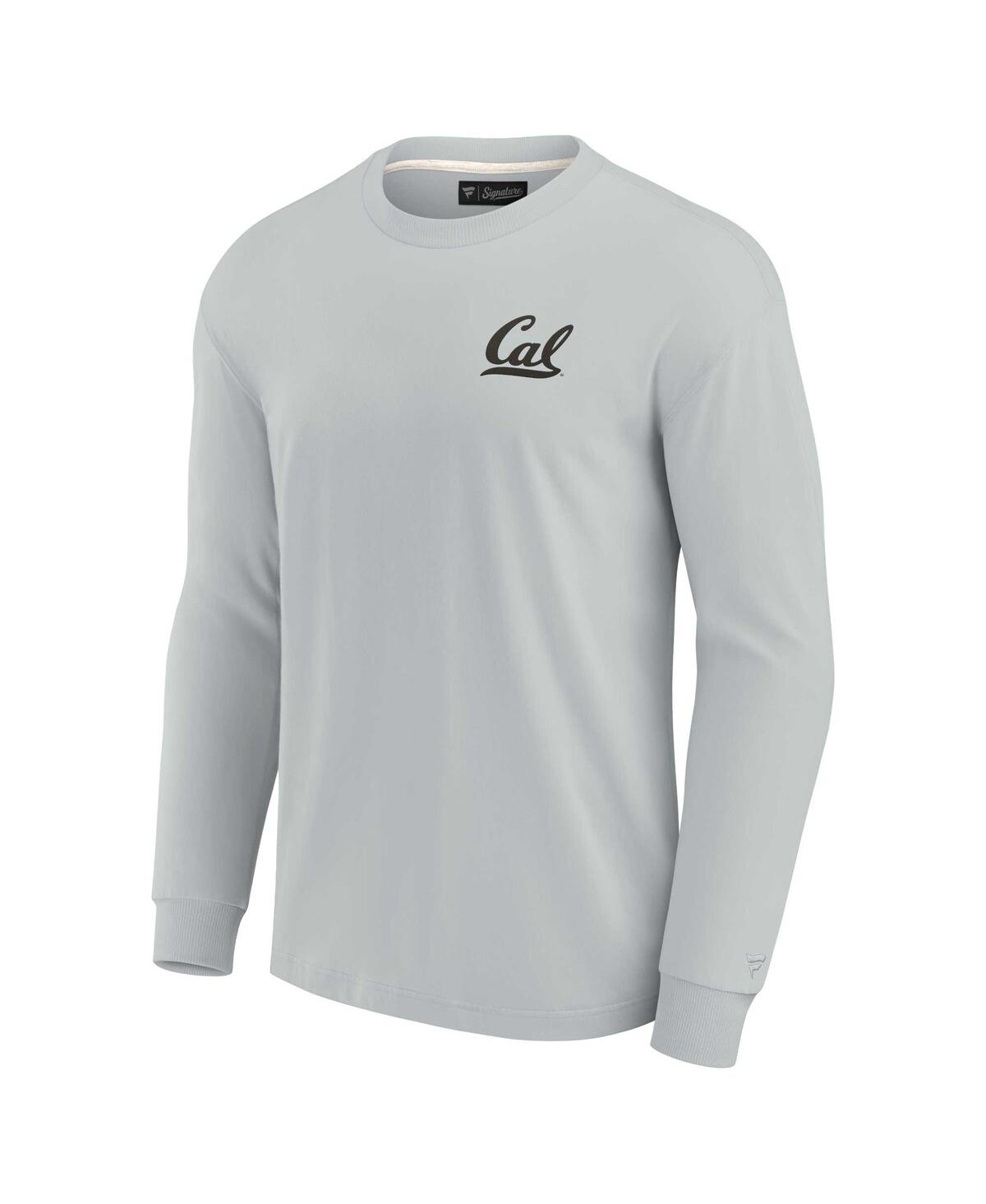 Shop Fanatics Signature Men's And Women's  Gray Cal Bears Super Soft Long Sleeve T-shirt