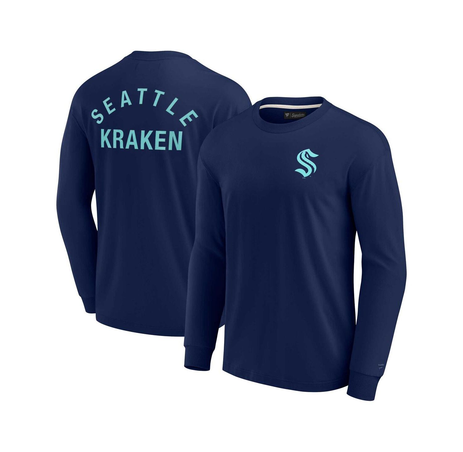 Men's and Women's Deep Sea Blue Seattle Kraken Super Soft Long Sleeve T-shirt