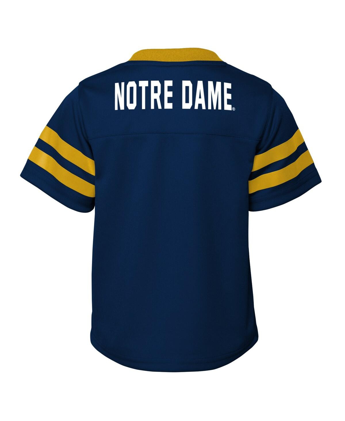 Outerstuff Preschool Boys And Girls Navy Notre Dame Fighting Irish Two-piece Red Zone Jersey And Pants Set In Navy
