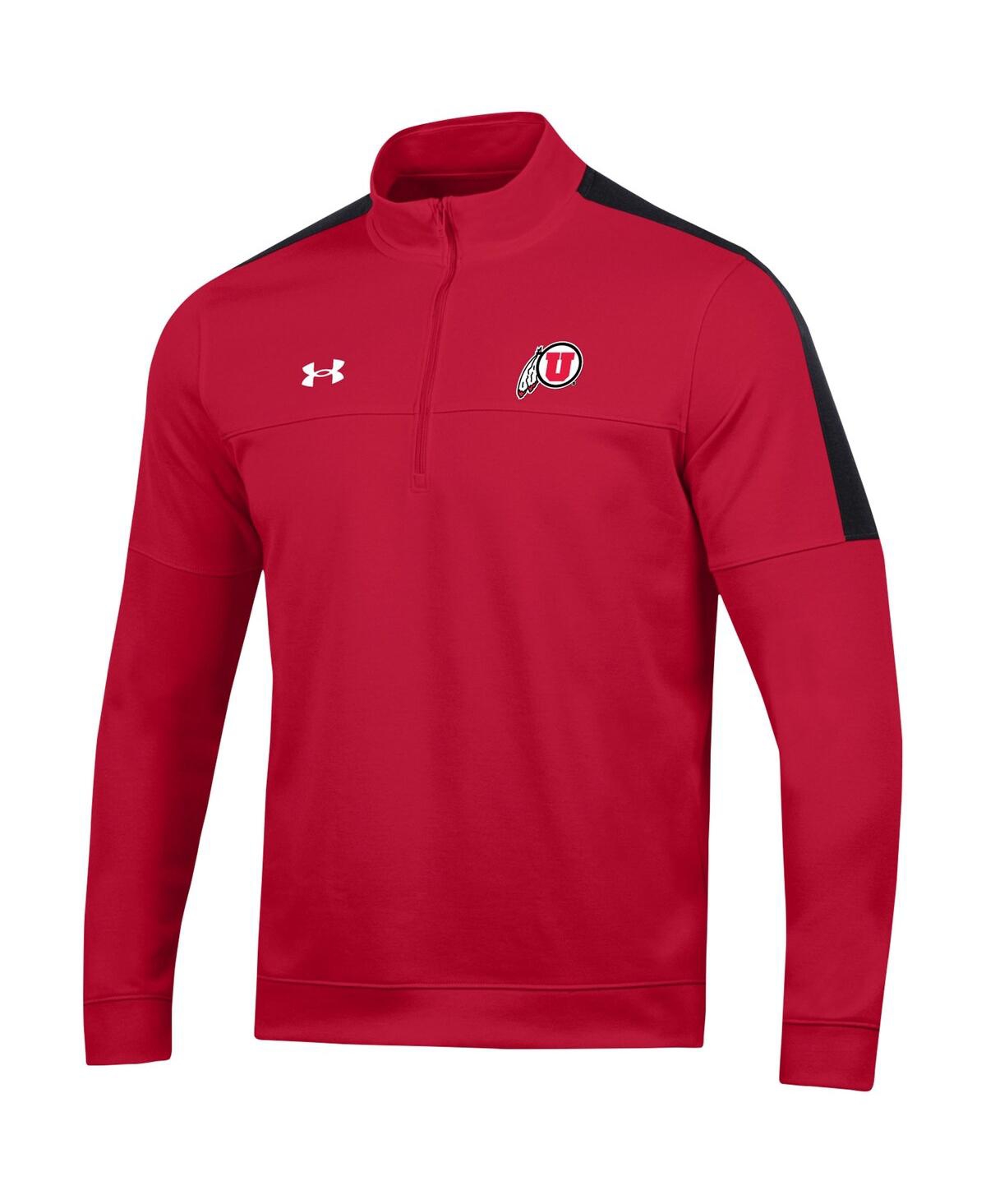 Shop Under Armour Men's  Red Utah Utes Midlayer Half-zip Jacket