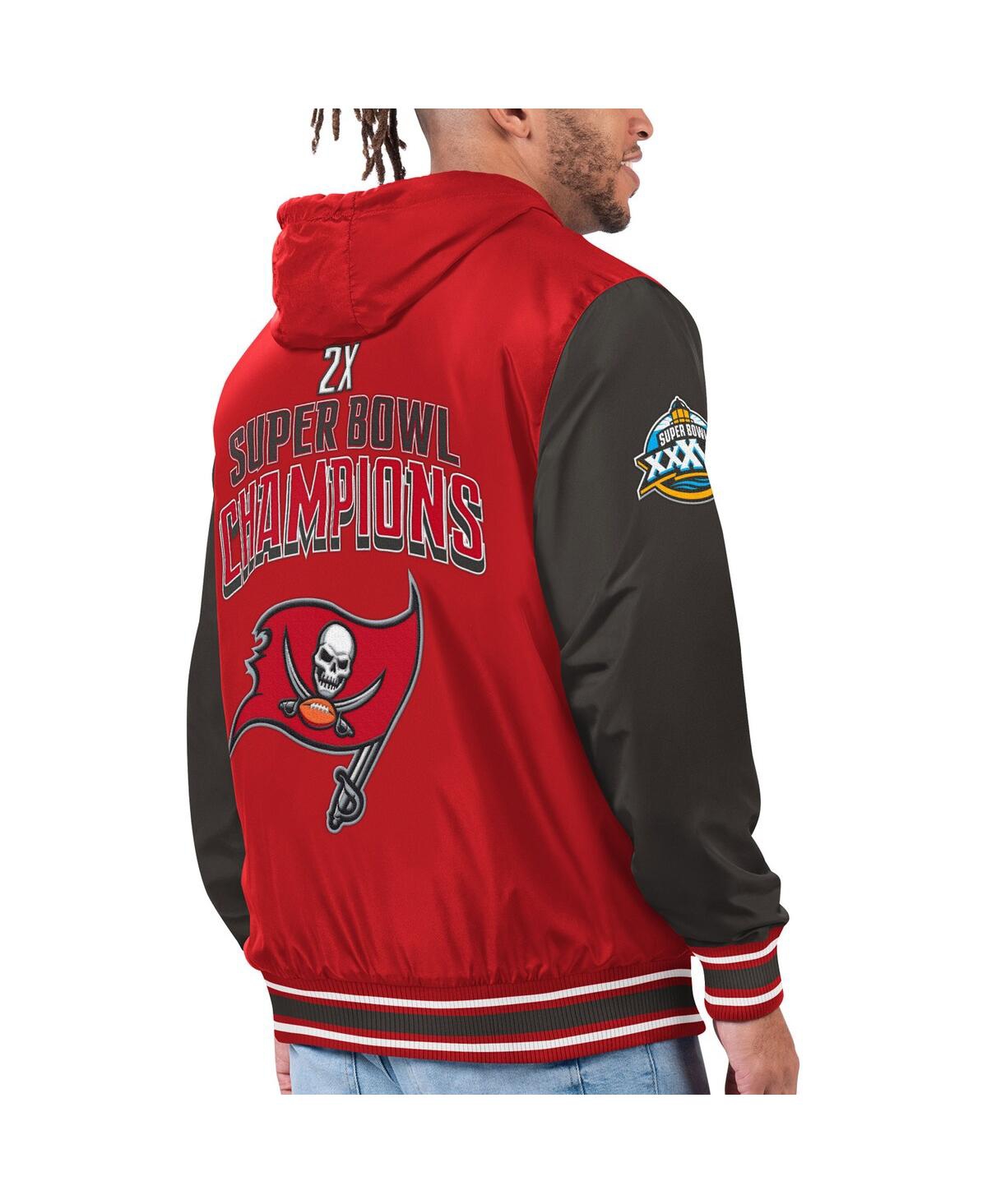 Shop G-iii Sports By Carl Banks Men's  Red, Pewter Tampa Bay Buccaneers Commemorative Reversible Full-zip  In Red,pewter