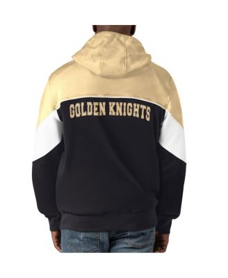 Men's Black, Gold Vegas Golden Knights Power Forward Full-Zip Hoodie