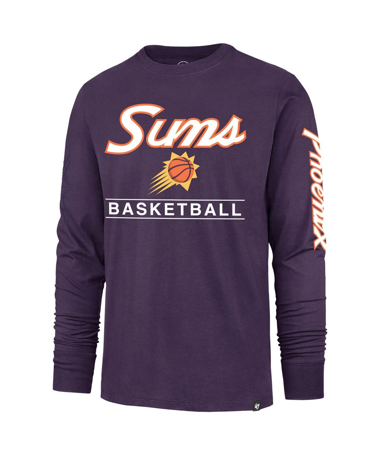 Shop 47 Brand Men's ' Purple Phoenix Suns 2023/24 City Edition Triplet Franklin Long Sleeve T-shirt
