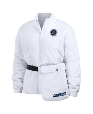 Women's White Dallas Cowboys Packaway Full-Zip Puffer Jacket