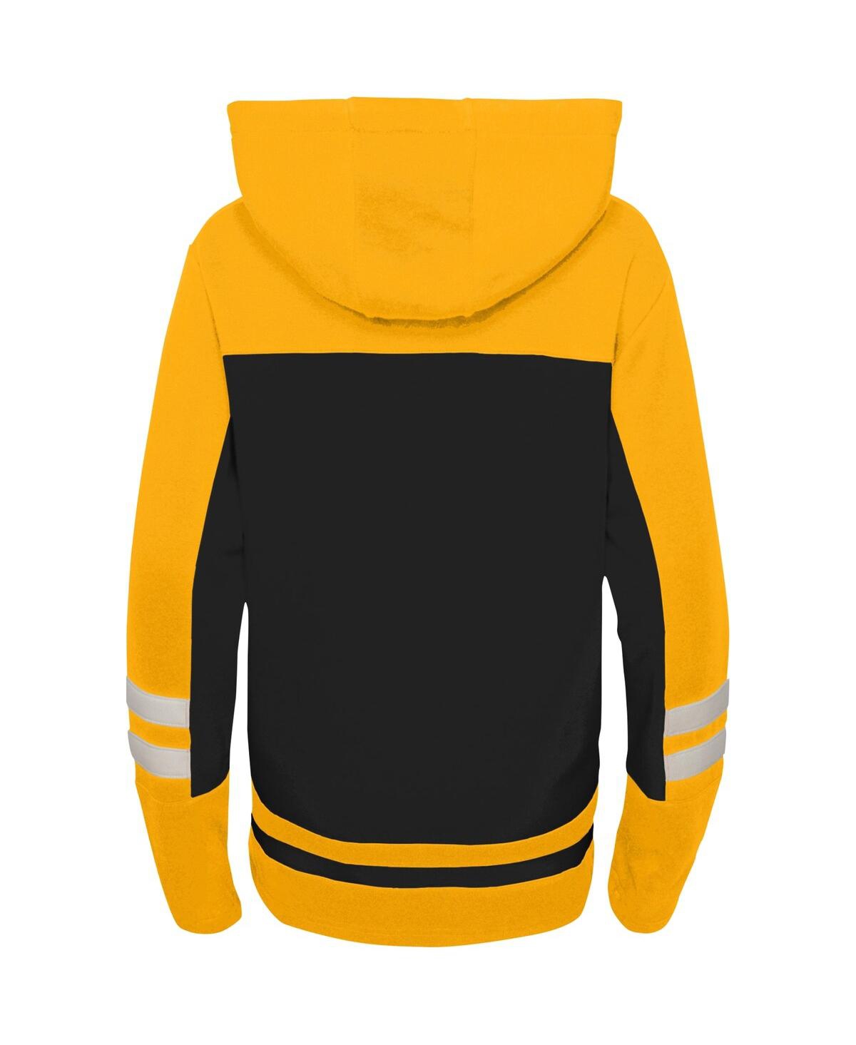 Preschool Boys and GirlsPittsburgh Penguins Ageless Revisited Lace-Up V-Neck Pullover Hoodie - Black