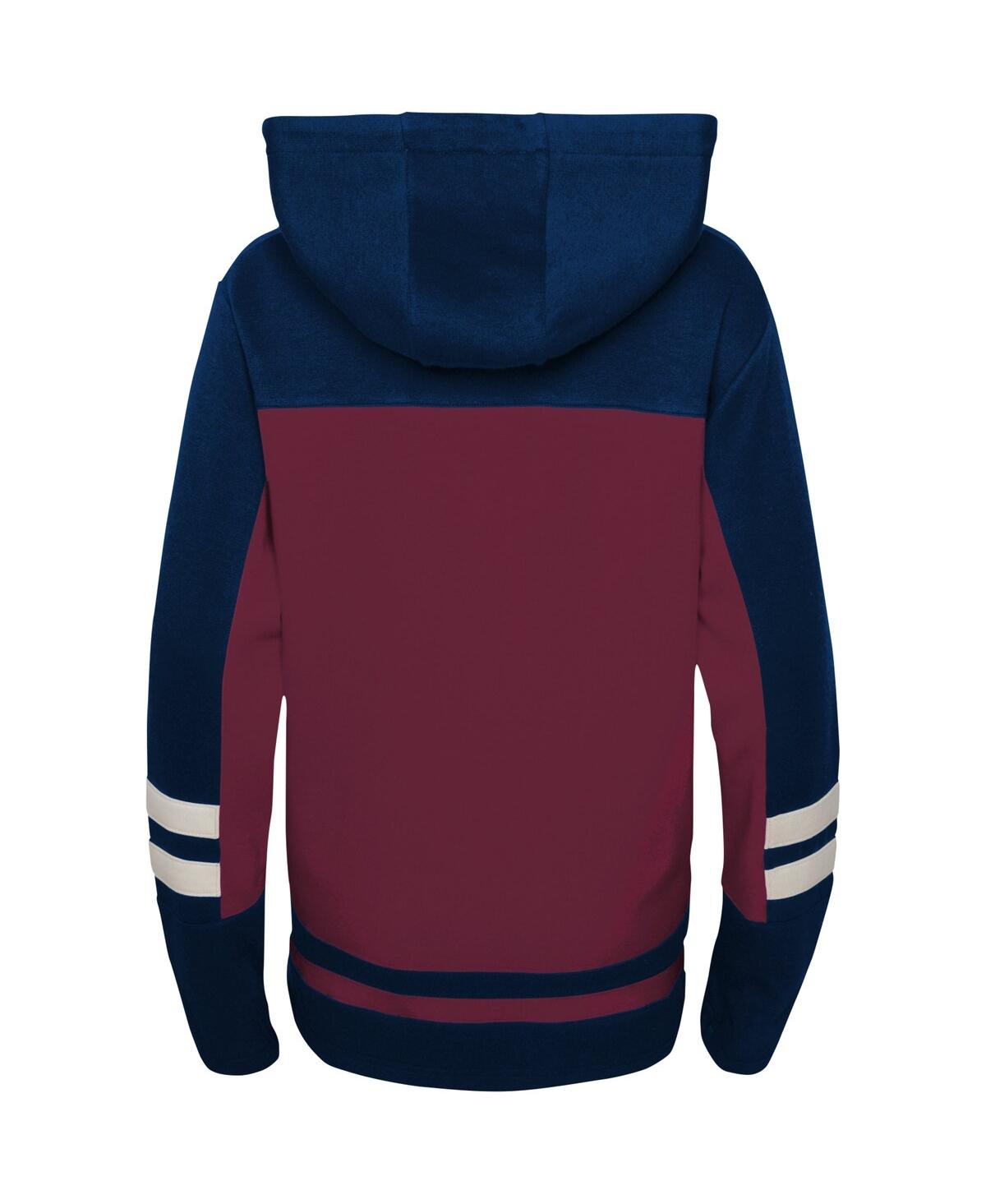 Preschool Boys and GirlsColorado Avalanche Ageless Revisited Lace-Up V-Neck Pullover Hoodie - Burgundy