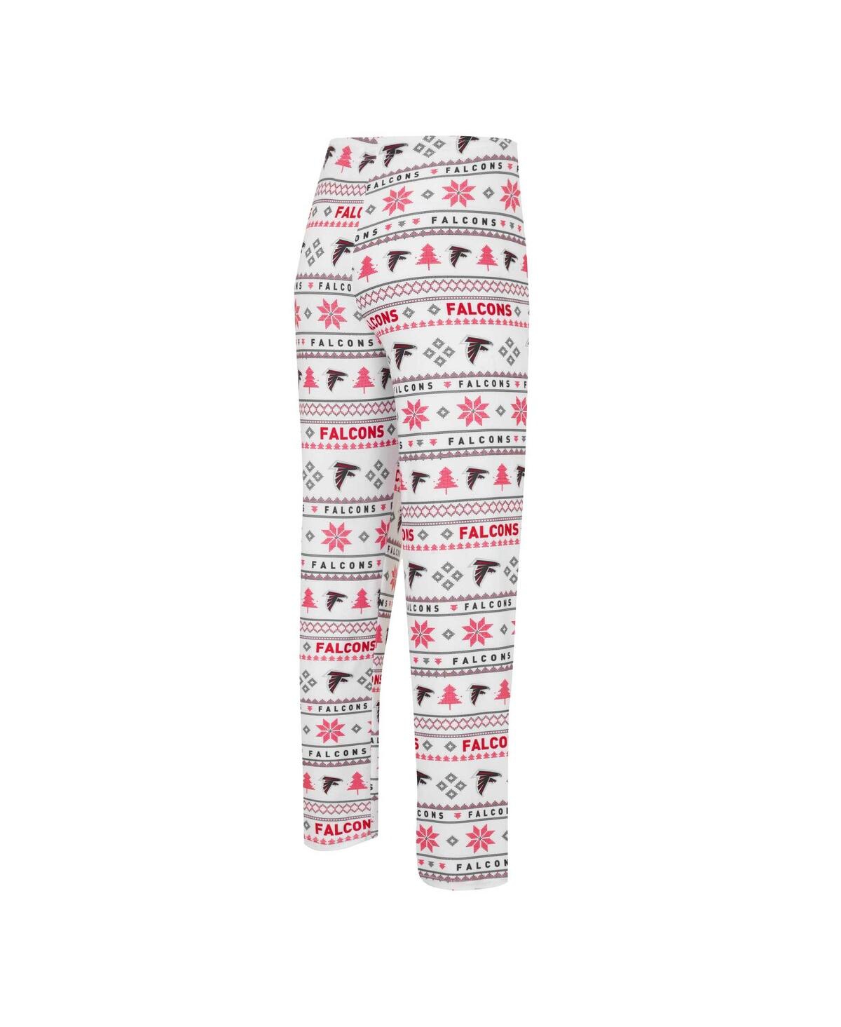 Men's Concepts Sport Red Atlanta Falcons TinselRaglan Long Sleeve T-shirt and Pants Sleep Set - Red