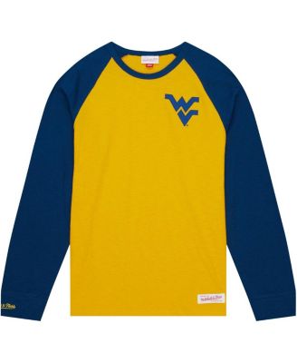 Men's Gold West Virginia Mountaineers Legendary Slub Raglan Long Sleeve T-shirt