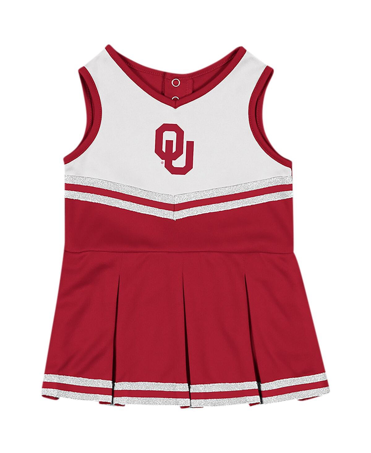 Shop Colosseum Girls Infant  Crimson Oklahoma Sooners Time For Recess Cheer Dress