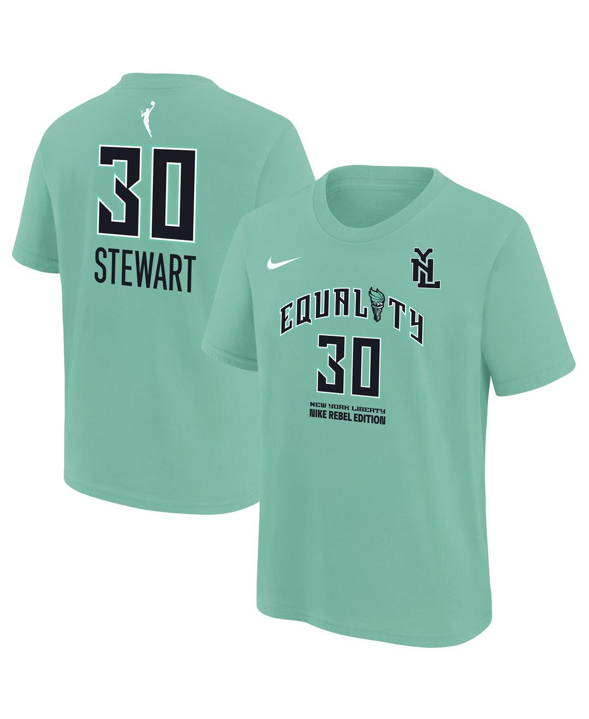 Shop Outerstuff Big Boys And Girls Breanna Stewart Mint New York Liberty Rebel Edition Name And Number T-shirt