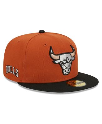 Men's New Era Rust, Black Chicago Bulls Two-Tone 59FIFTY Fitted Hat ...