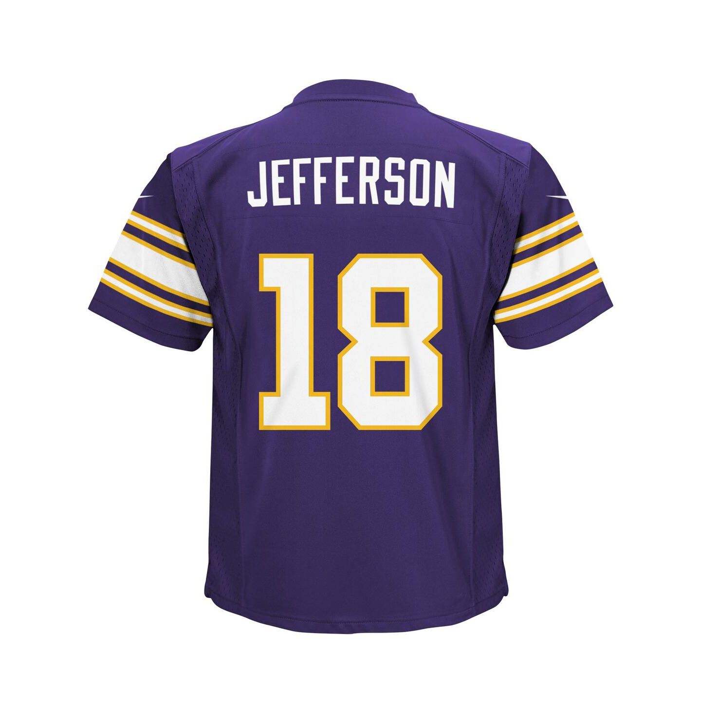 Топ Nike Justin Jefferson Minnesota Vikings Alternate Game Jersey для малышей, цвет: Фиолетовый — фото 2