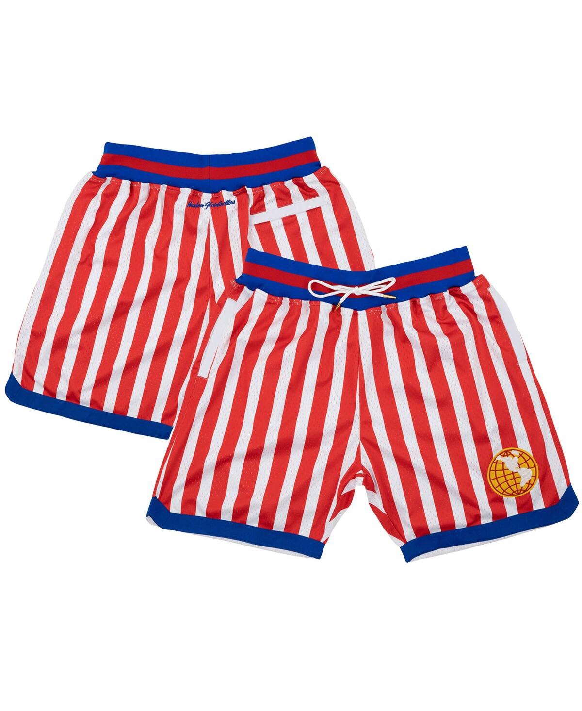 Rings & Crwns Men's  Red, White Harlem Globetrotters Triple Double Shorts In Red,white