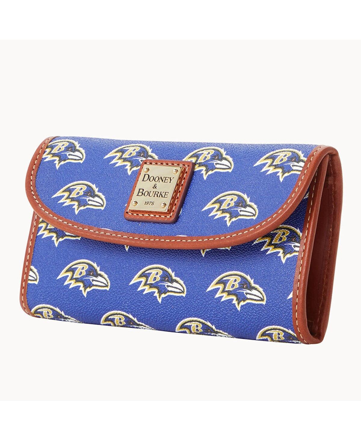 Dooney & Bourke Women's  Baltimore Ravens Team Color Continental Clutch In Blue
