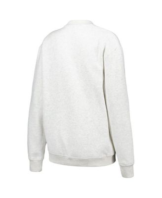 Women's Ash Iowa Hawkeyes Logo Pullover Sweatshirt