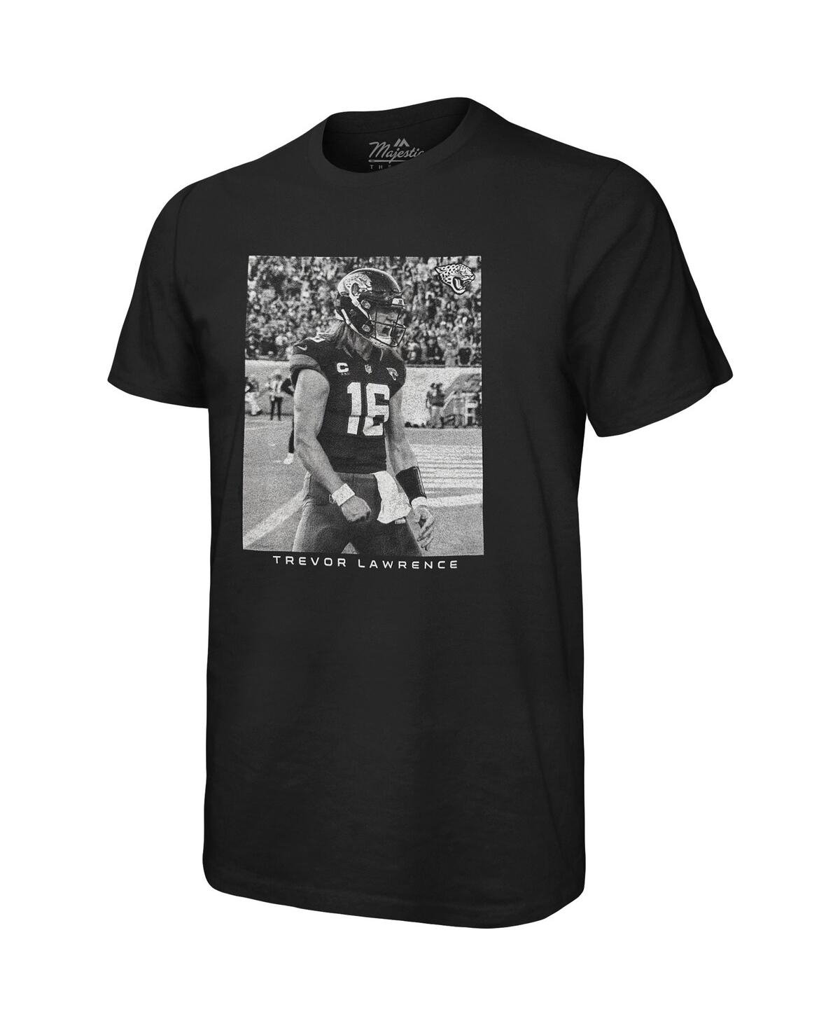 Men's Majestic Threads Trevor LawrenceJacksonville Jaguars Oversized Player Image T-shirt - Black