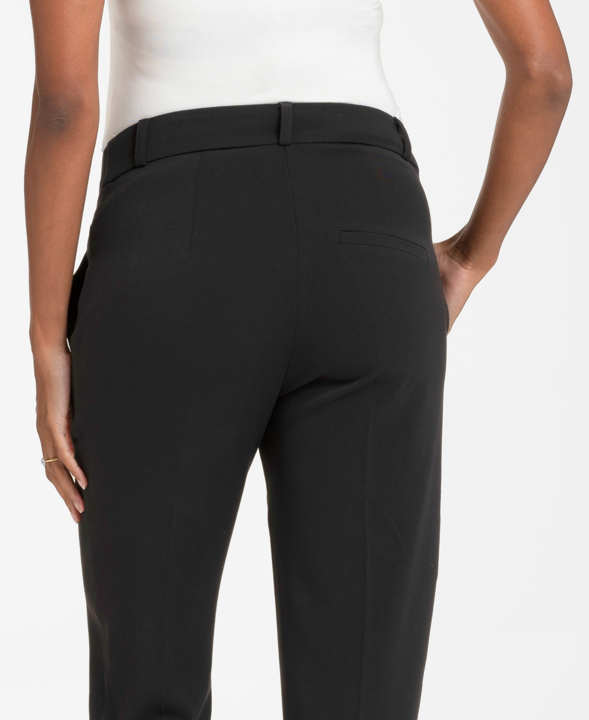 Shop Seraphine Women's Maternity Tapered Under Bump Maternity Pants In Black
