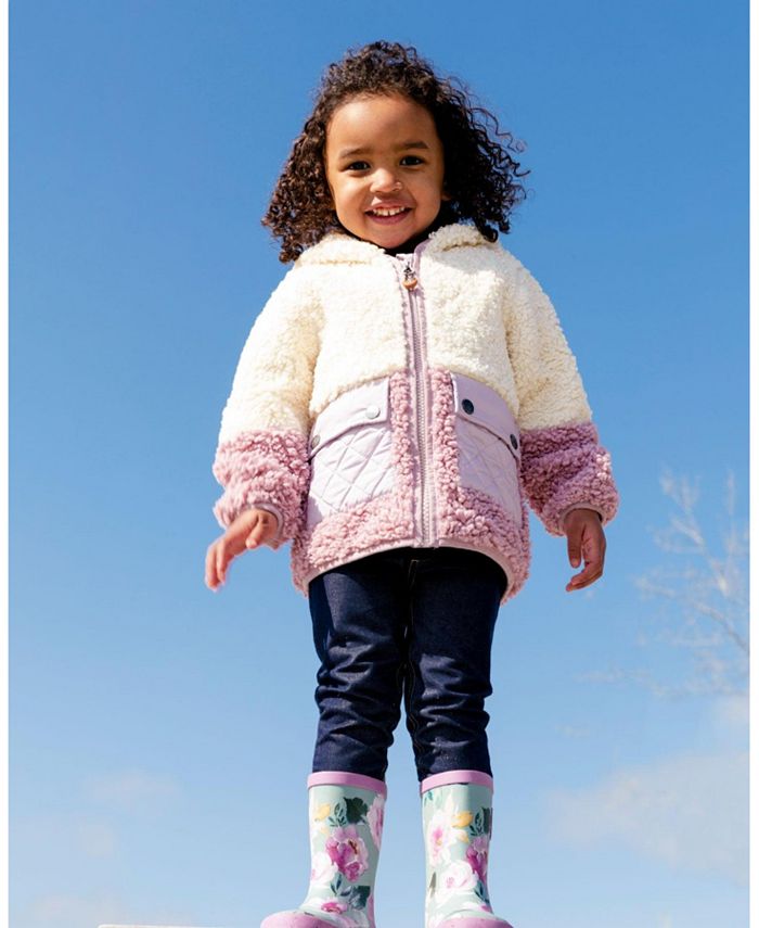 Deux par Deux Girl Sherpa Vest Off White And Silver Pink Toddler Child Macy's