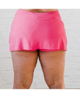 Plus Size Short Swim Skort