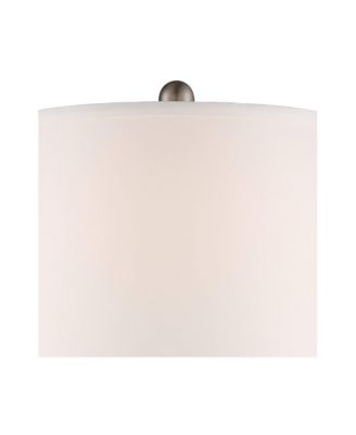 Arden Modern Table Lamps 25" High Set of 2 Mercury Glass Twist White Empire Bell Shade for Bedroom Living Room Bedside Nightstand House